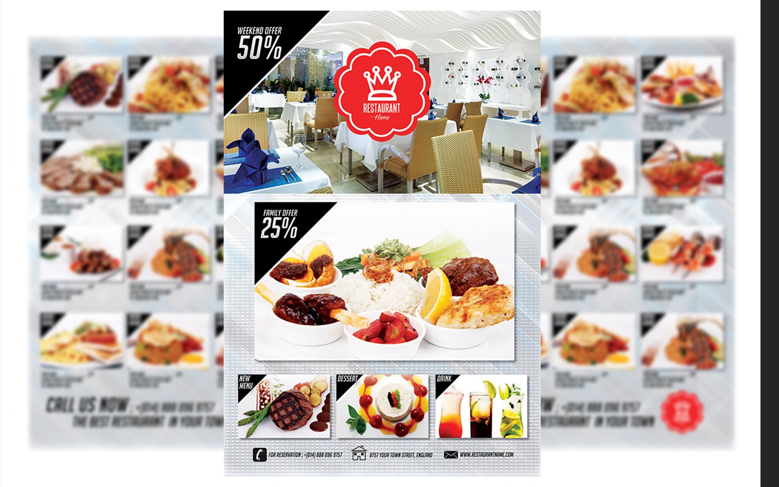 Restaurant Menu Flyer Template #2