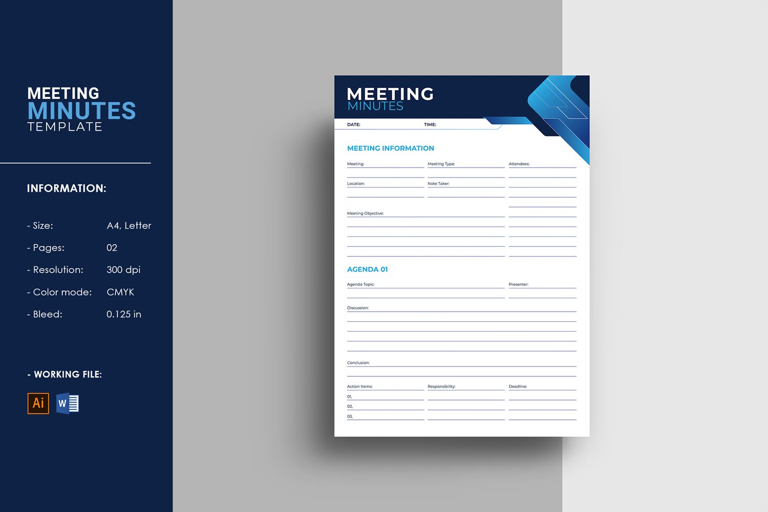 Meeting Minutes Tracker Template