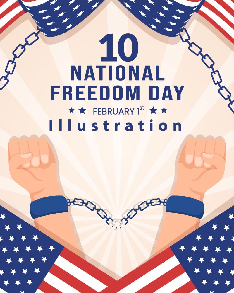 10 National Freedom Day Illustration