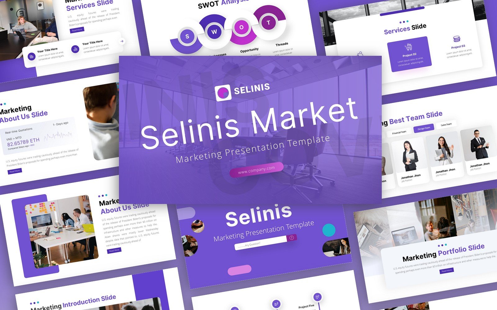 Selinis - Marketing Multipurpose PowerPoint Template