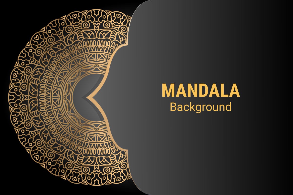 luxury ornamental mandala design background in gold color