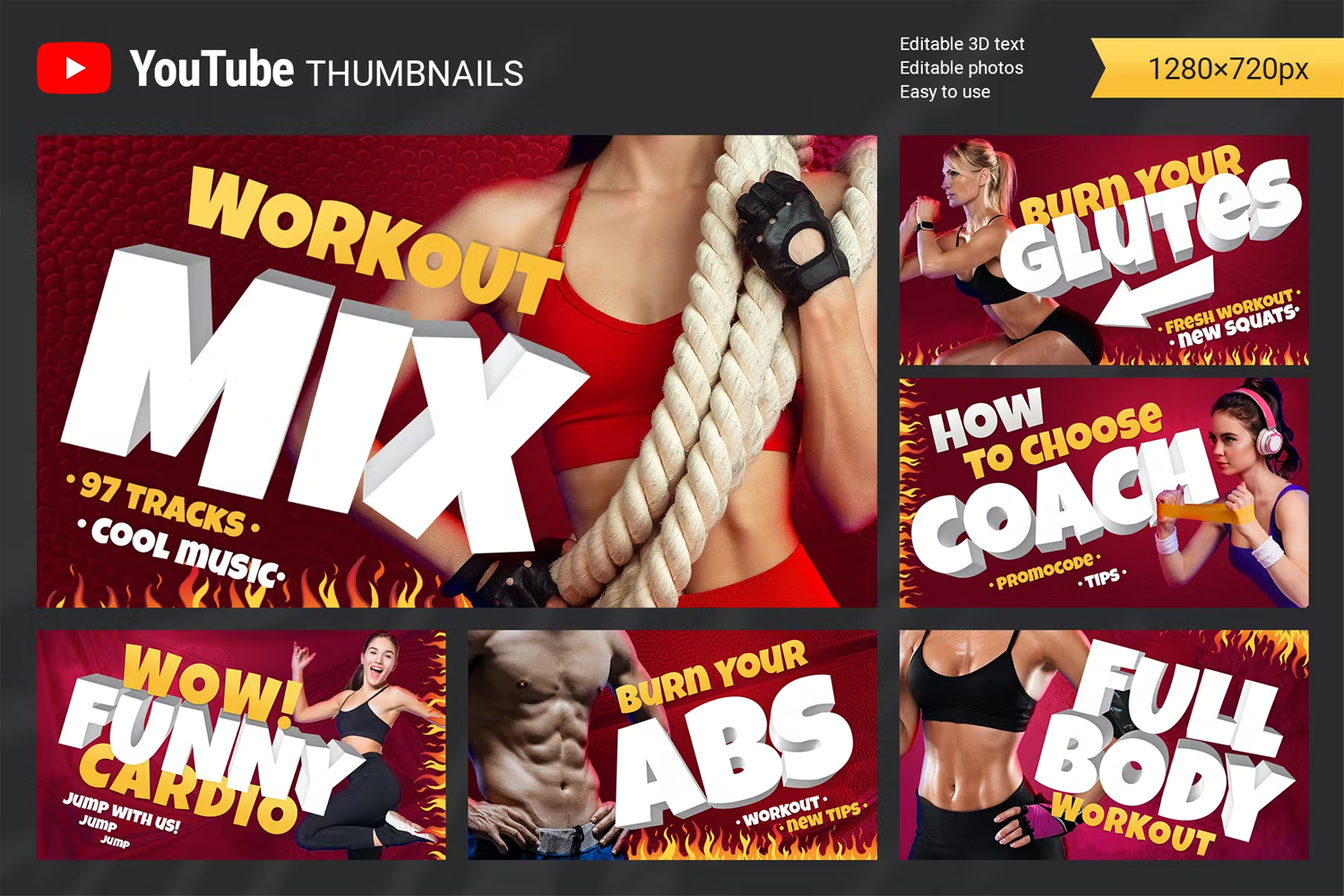 Sport YouTube Thumbnail Templates