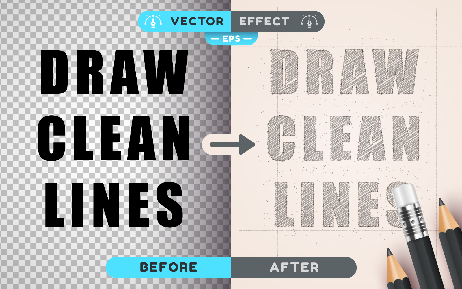 Pencil Draw - Editable Text Effect, Font Style