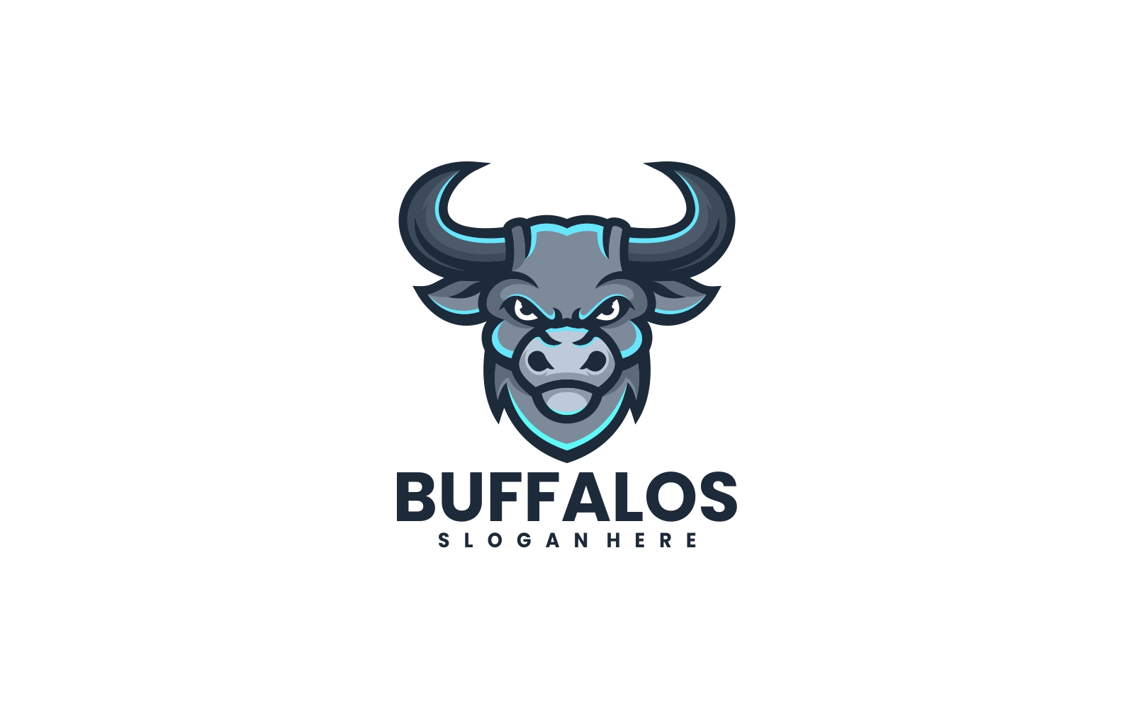 Buffalo Simple Mascot Logo Style