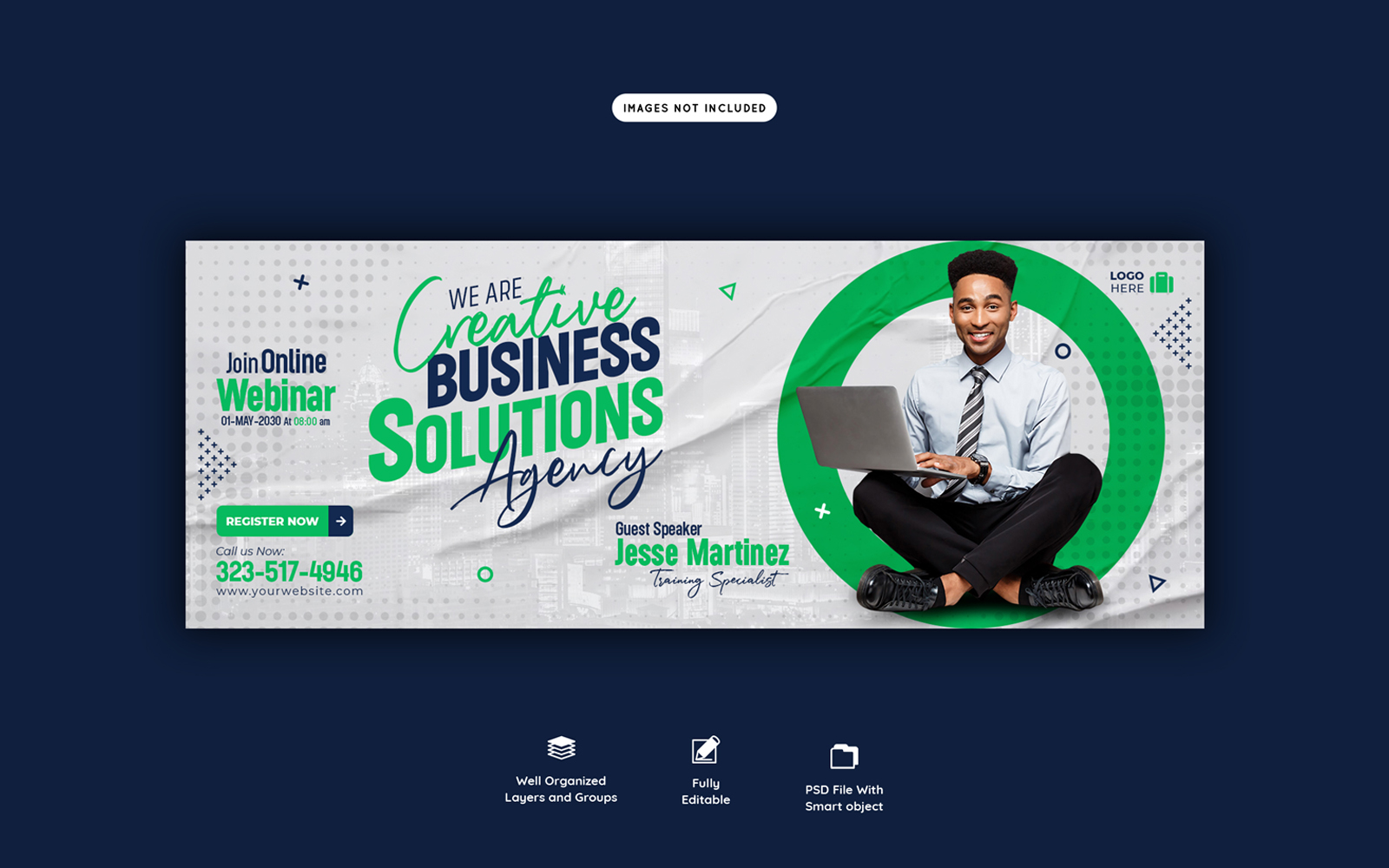 Digital Marketing Live Webinar Corporate Social Media Banner Templates