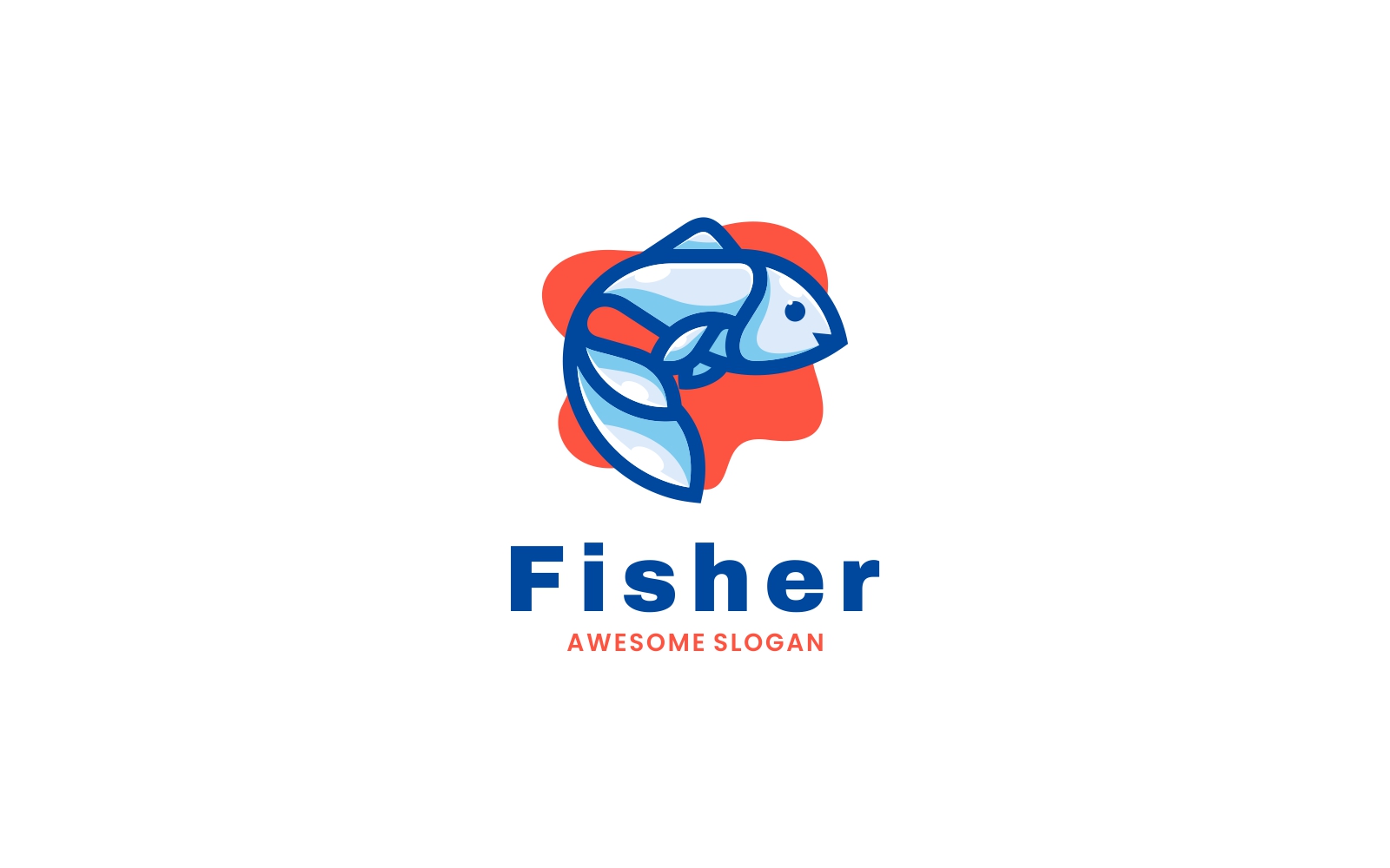 Fish Simple Mascot Logo 1