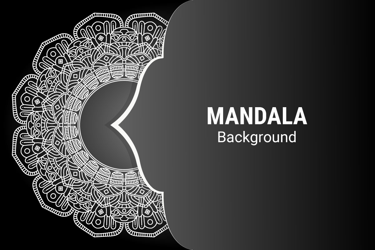 Mandala Vector Design Element. Round ornament decoration. Line flower pattern.