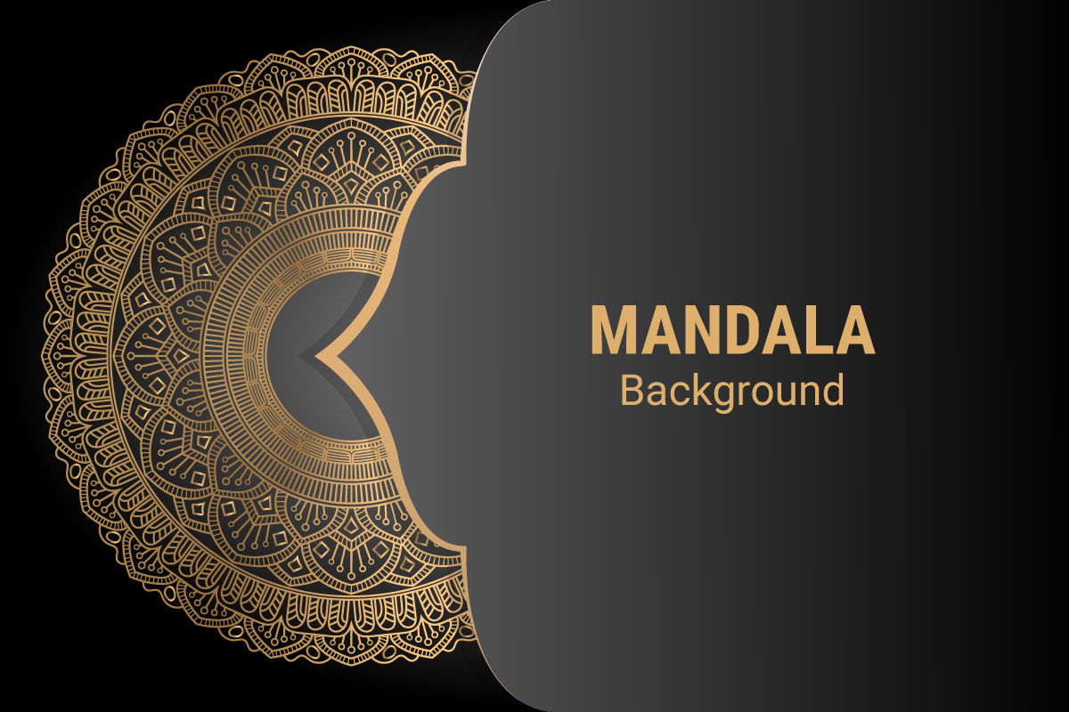 Luxury mandala background with golden pattern