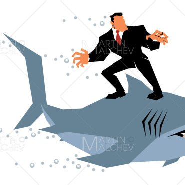 Man Shark Illustrations Templates 274206
