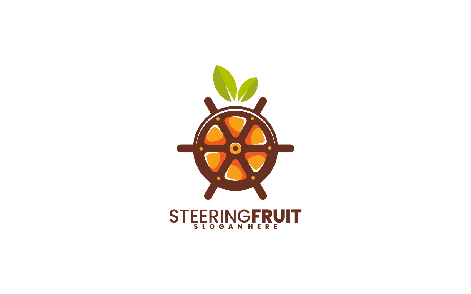 Steering Fruit Mascot Logo