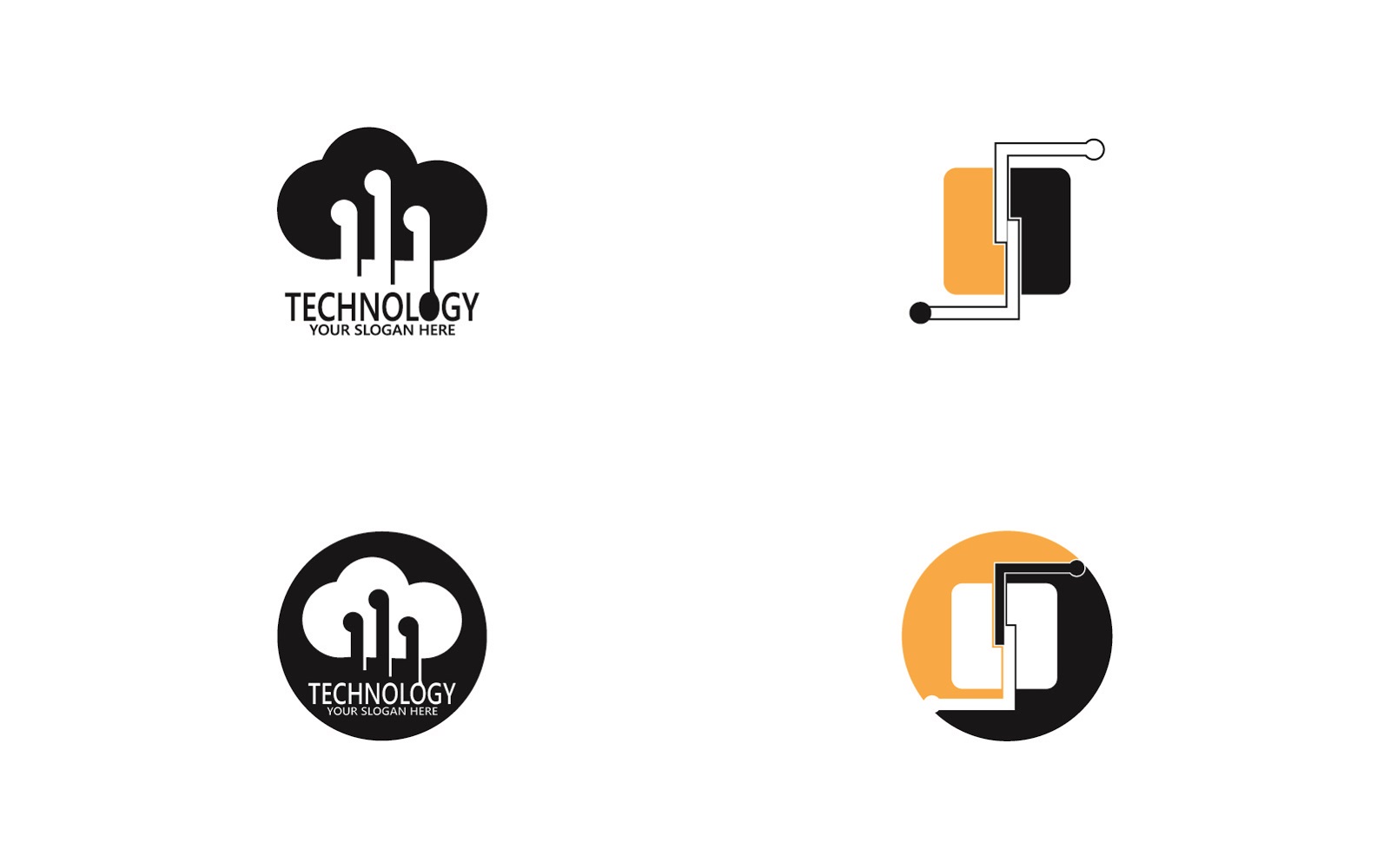 Technology Logo Vector Template Illustration 24
