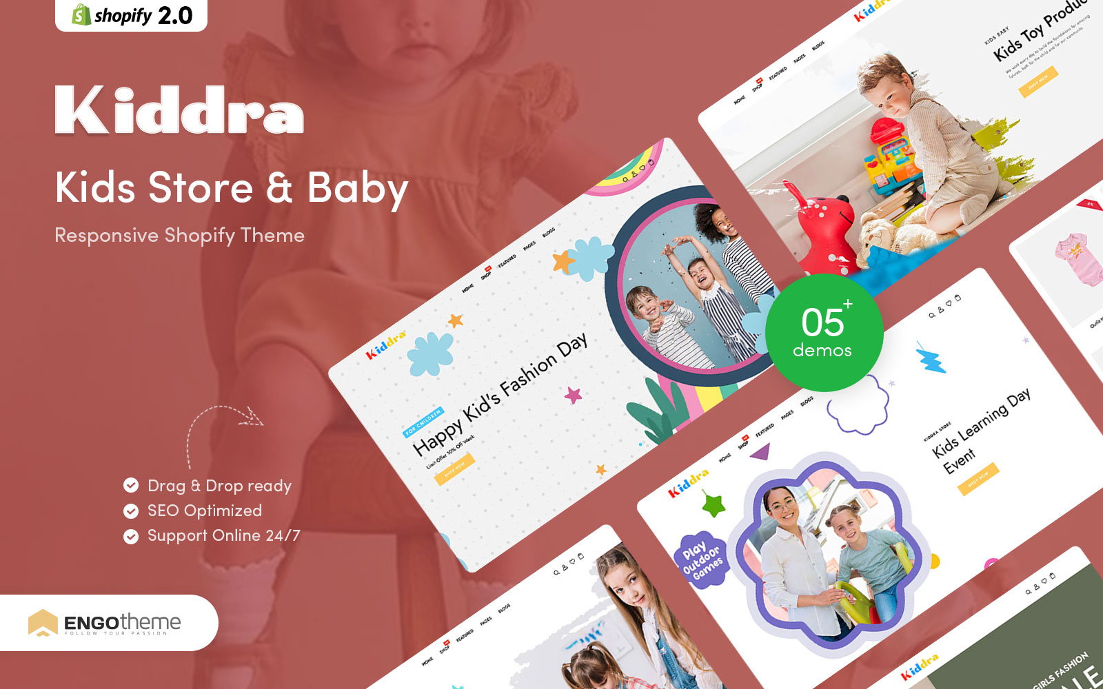 Kiddra - Kids Store & Baby Shop Responsive Shopify Theme