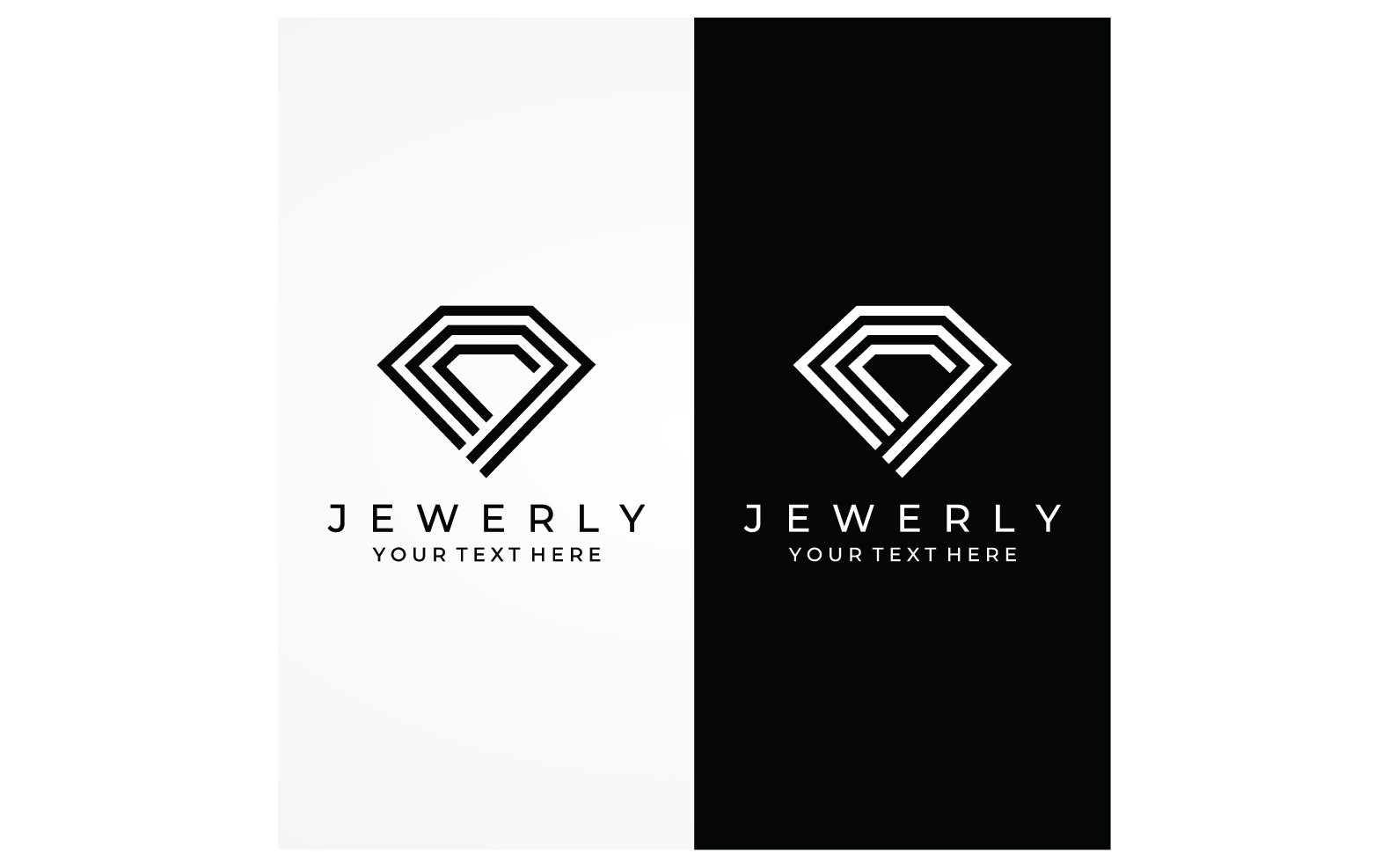Diamond Wedding Ring Logo Vector Template