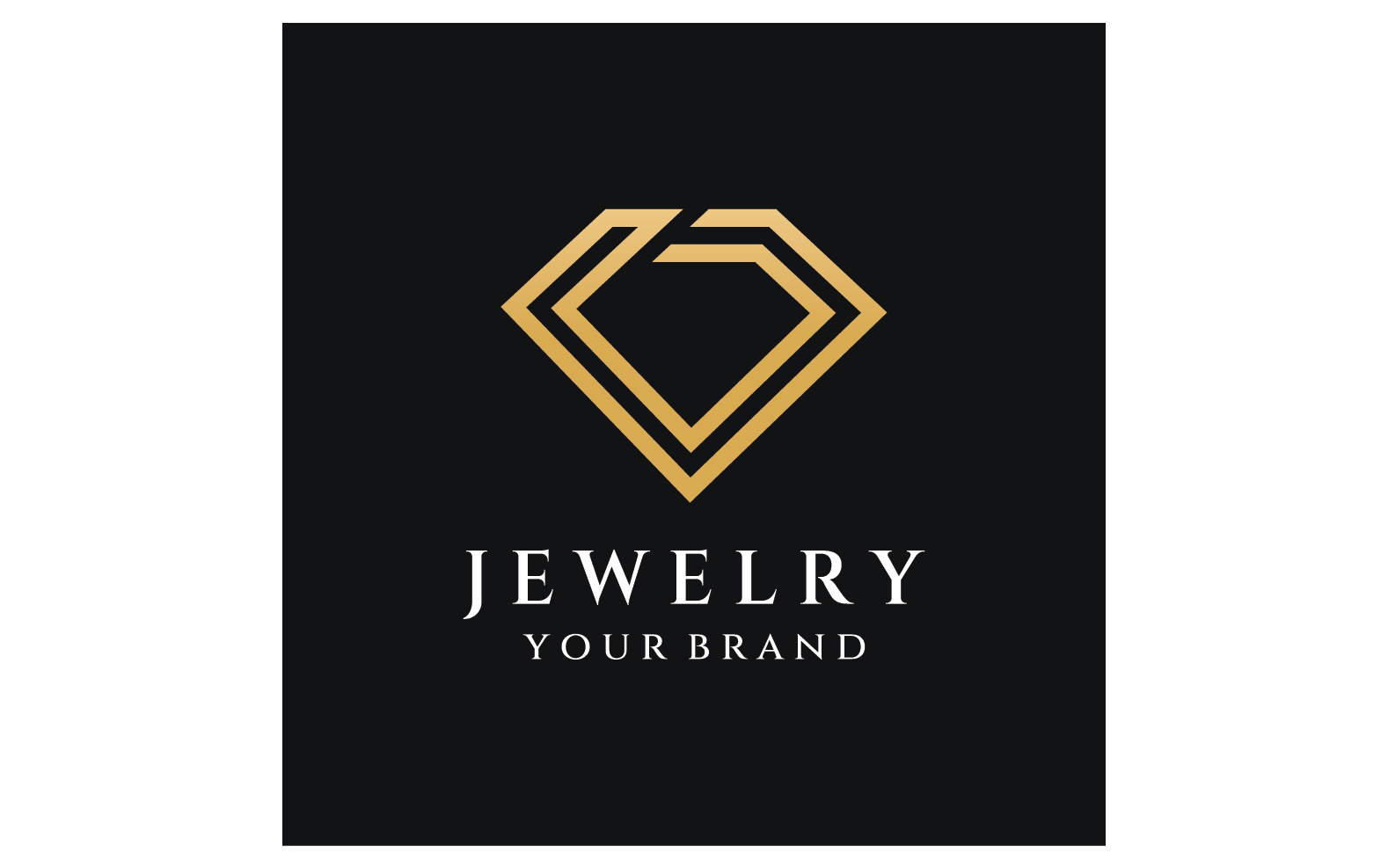 Wedding Diamond Logo Vector Template 4