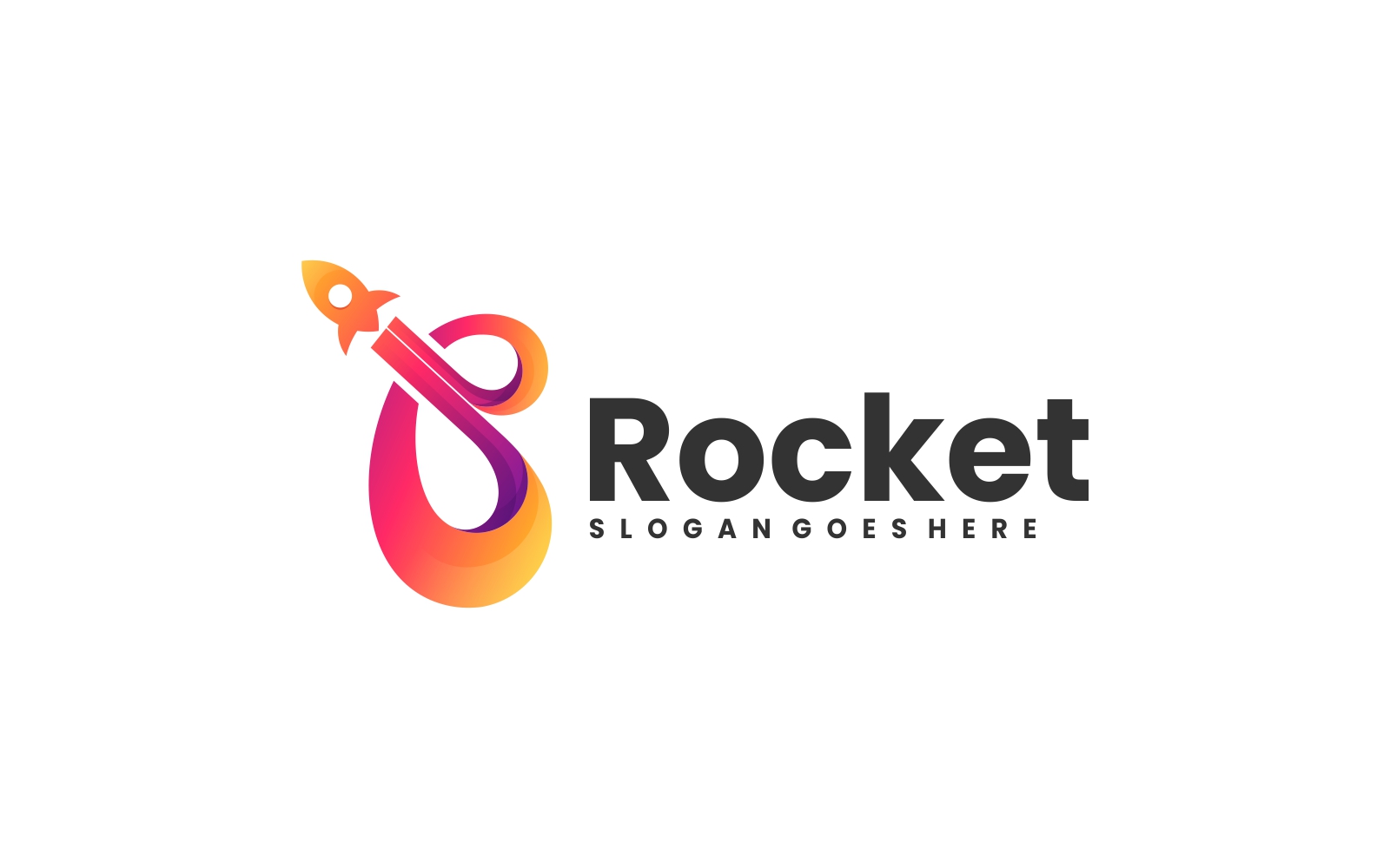 Rocket Gradient Color Logo Template