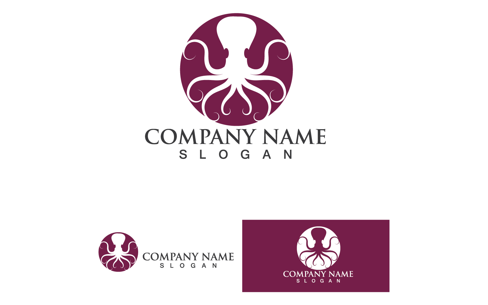 Octopus Animal Logo Vector 11
