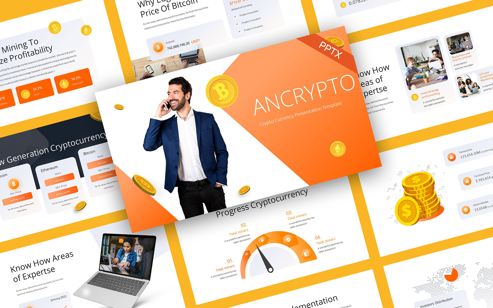 AnCrypto CryptoCurrency PowerPoint Template