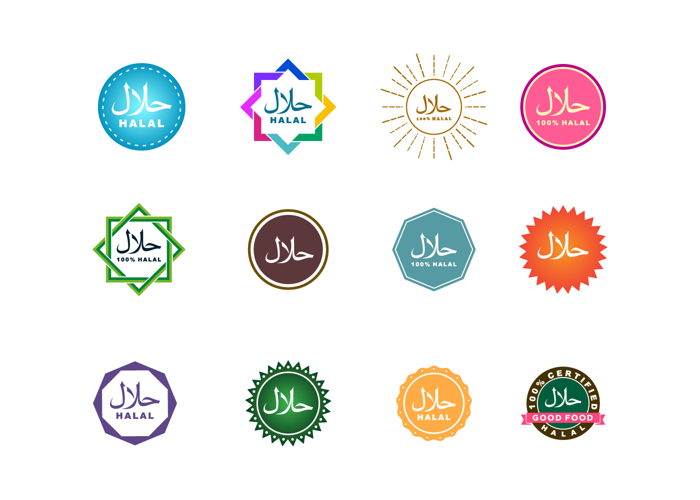 Muslim Halal Food Label Collection