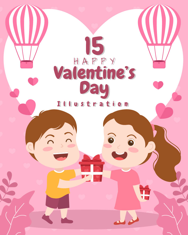 15 Happy Valentines Day Illustration