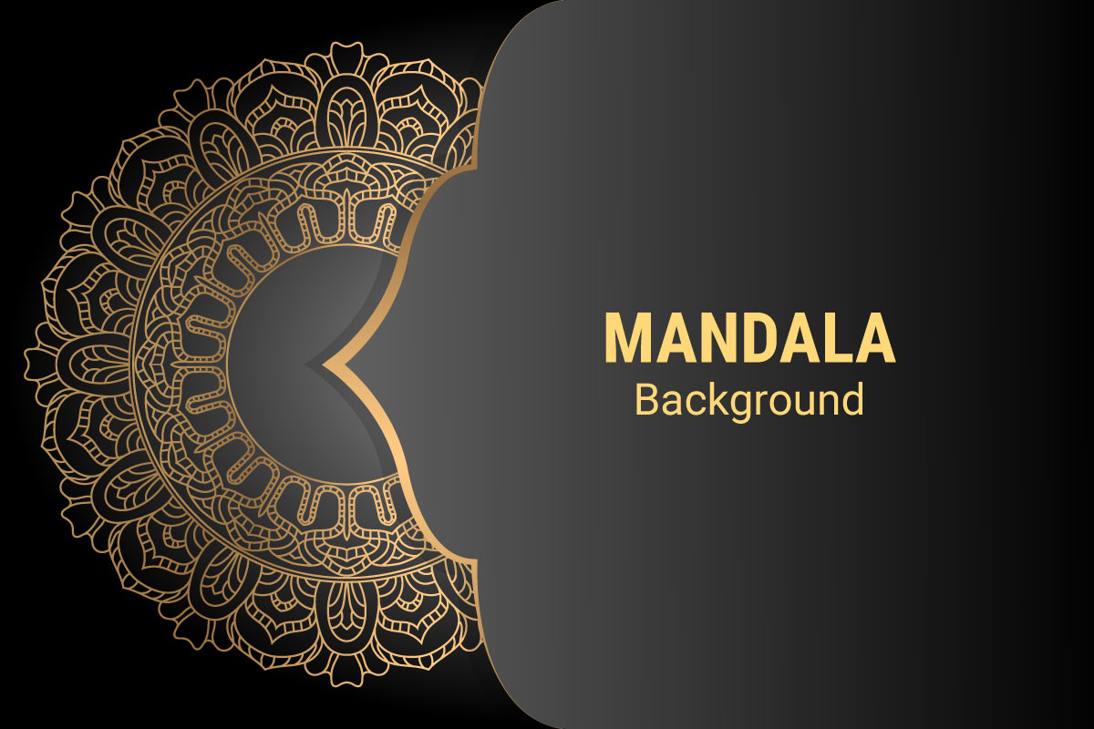 Golden Mandala Ornament Background