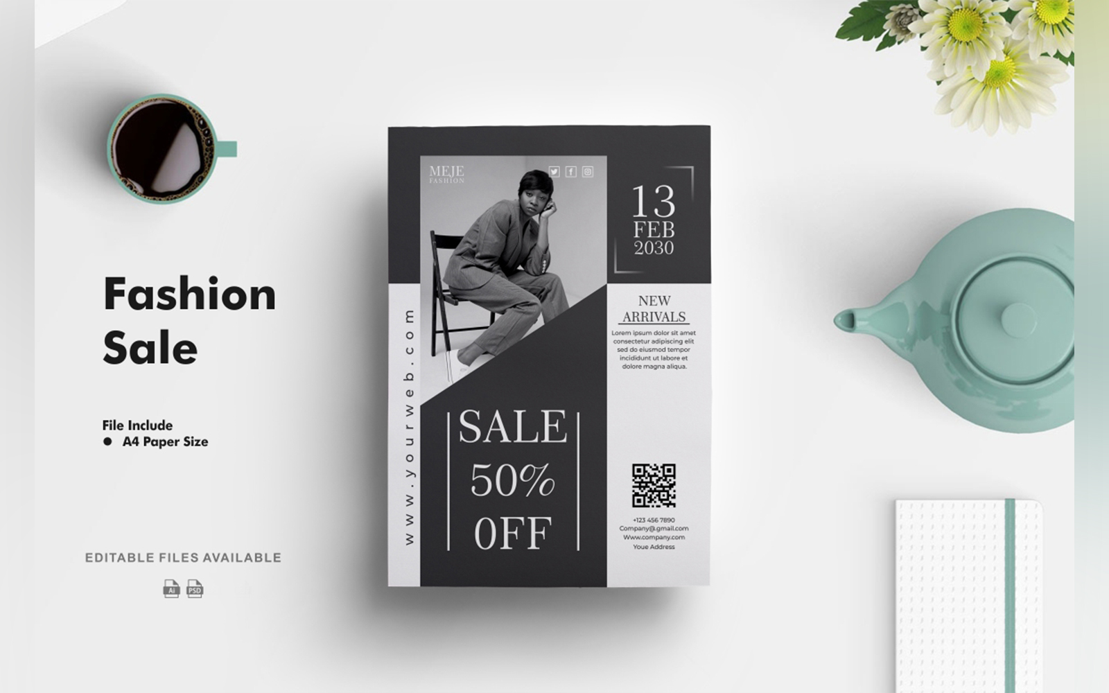 Fashion Sale Flyer Design Template