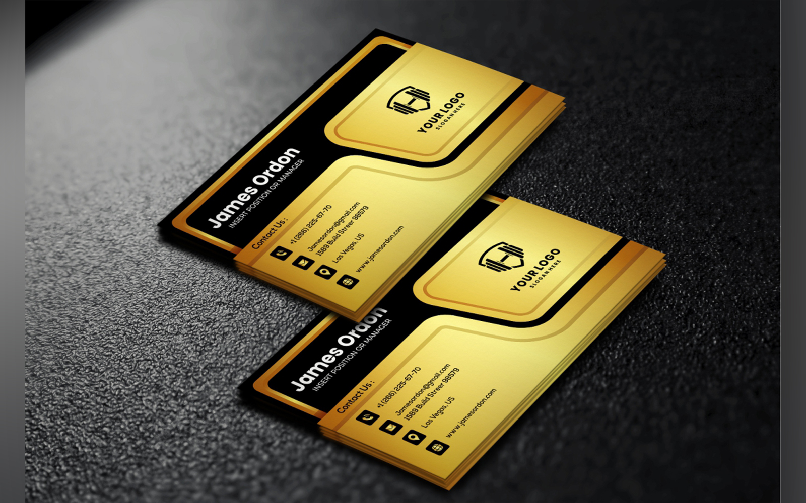 Gold Business Card Design 2