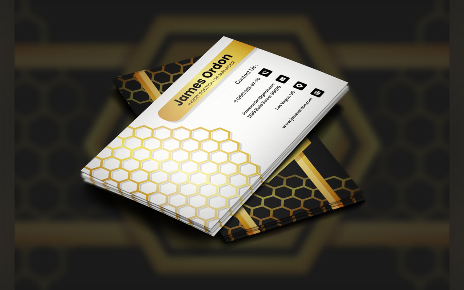 Gold Business Card Design 3