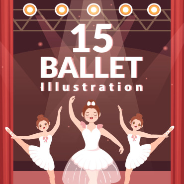 Ballerina Girl Illustrations Templates 275155
