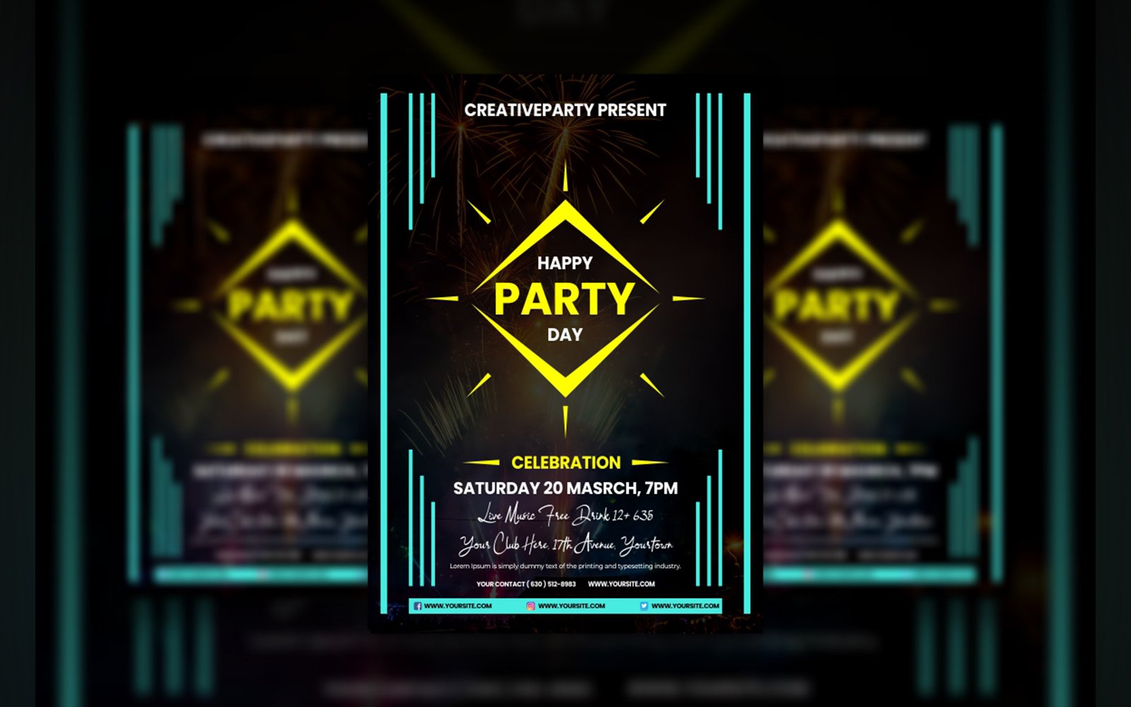 Happy Party Day Flyer Template