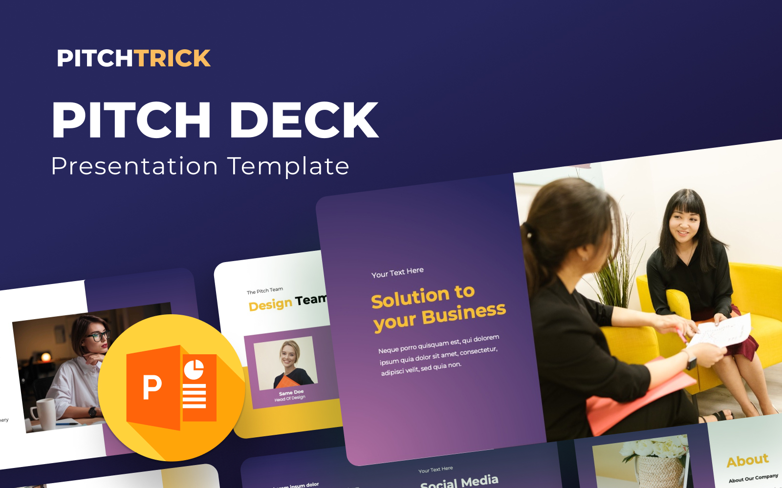 Pitchtrick Pitch deck PowerPoint Presentation Template