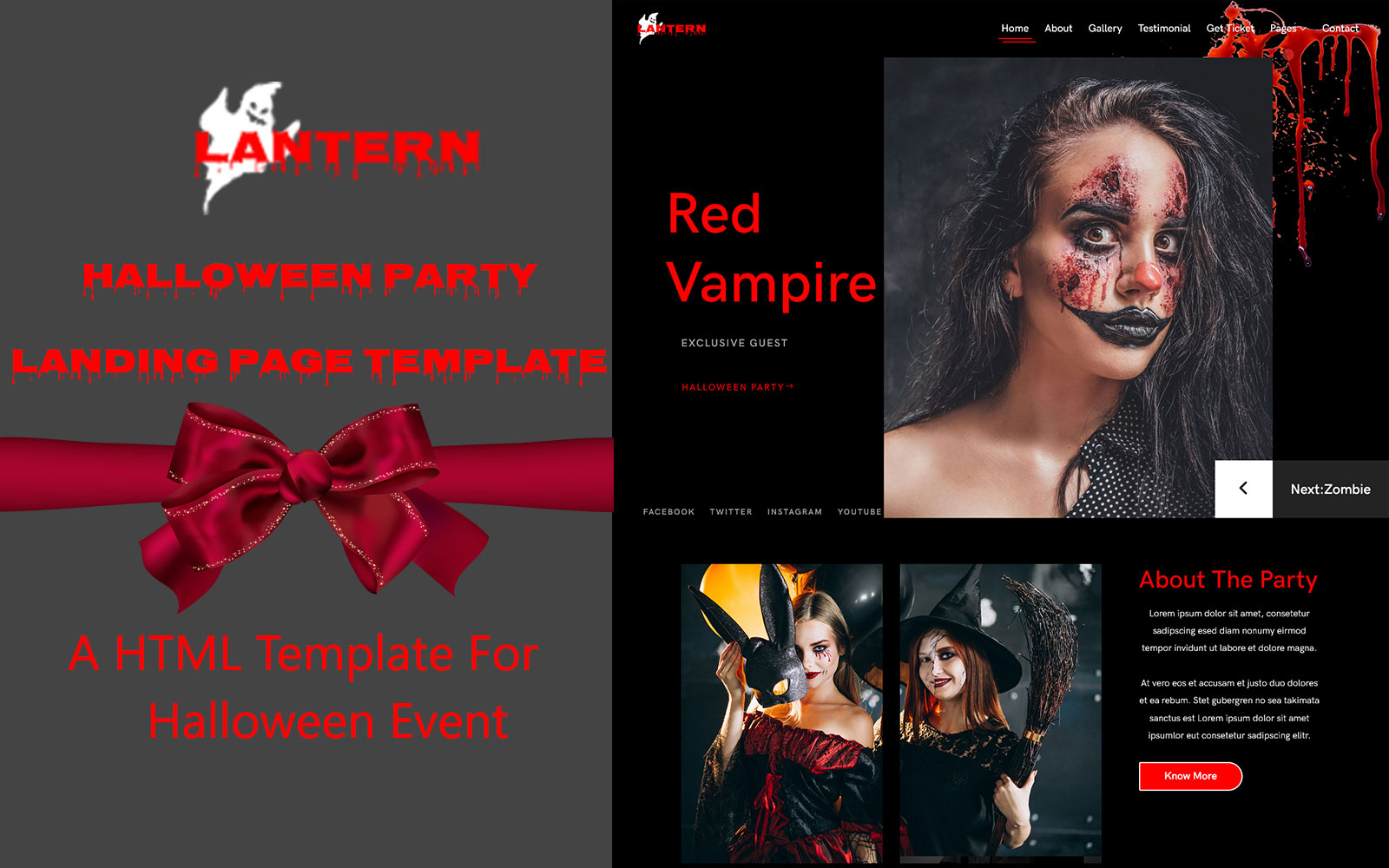 Lantern - Halloween Event & Party Landing Page Template
