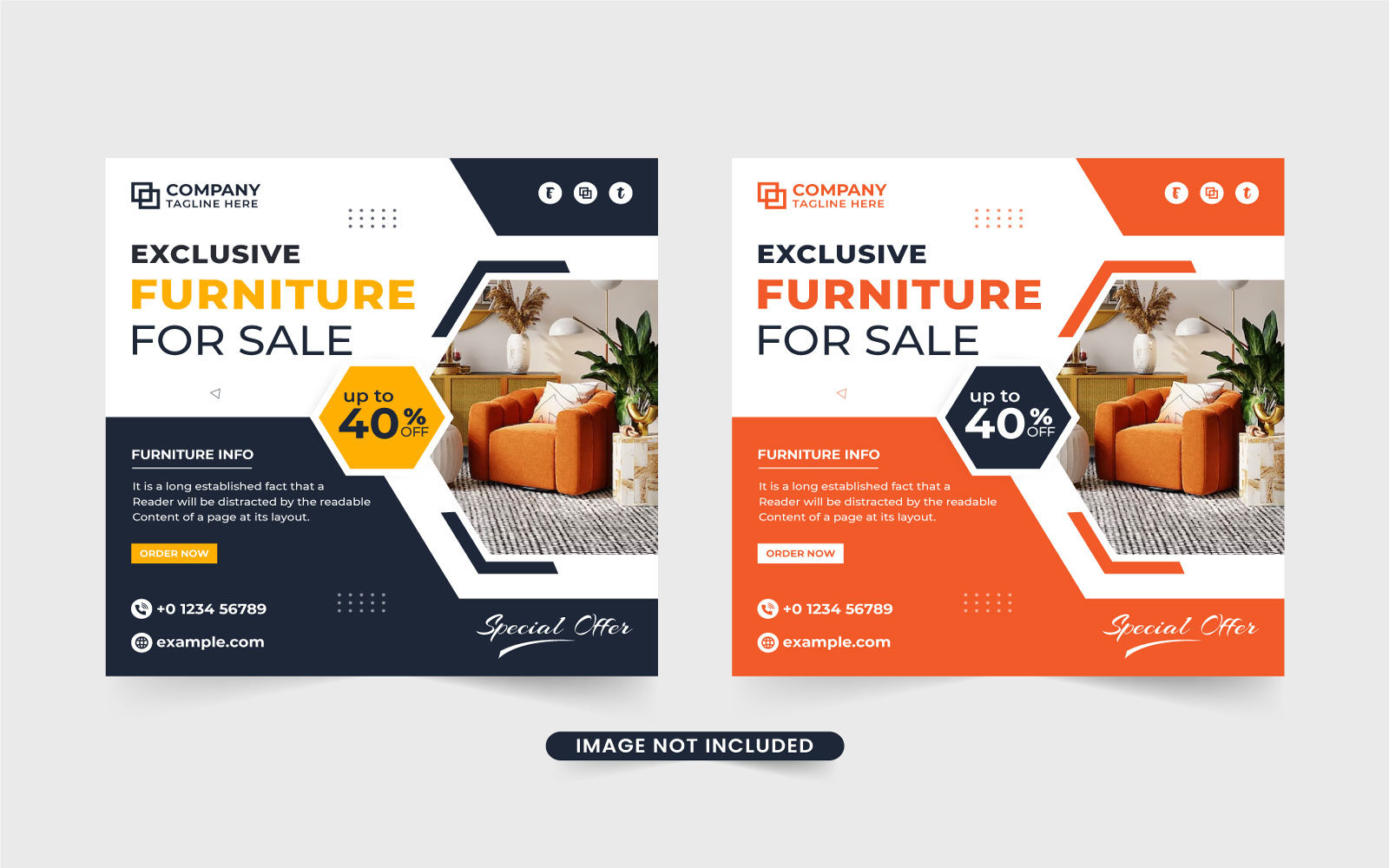 Creative furniture shop promotion banner