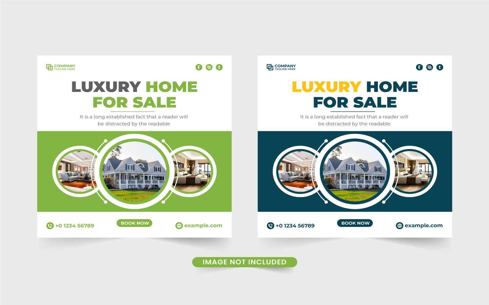 Home selling business template vector