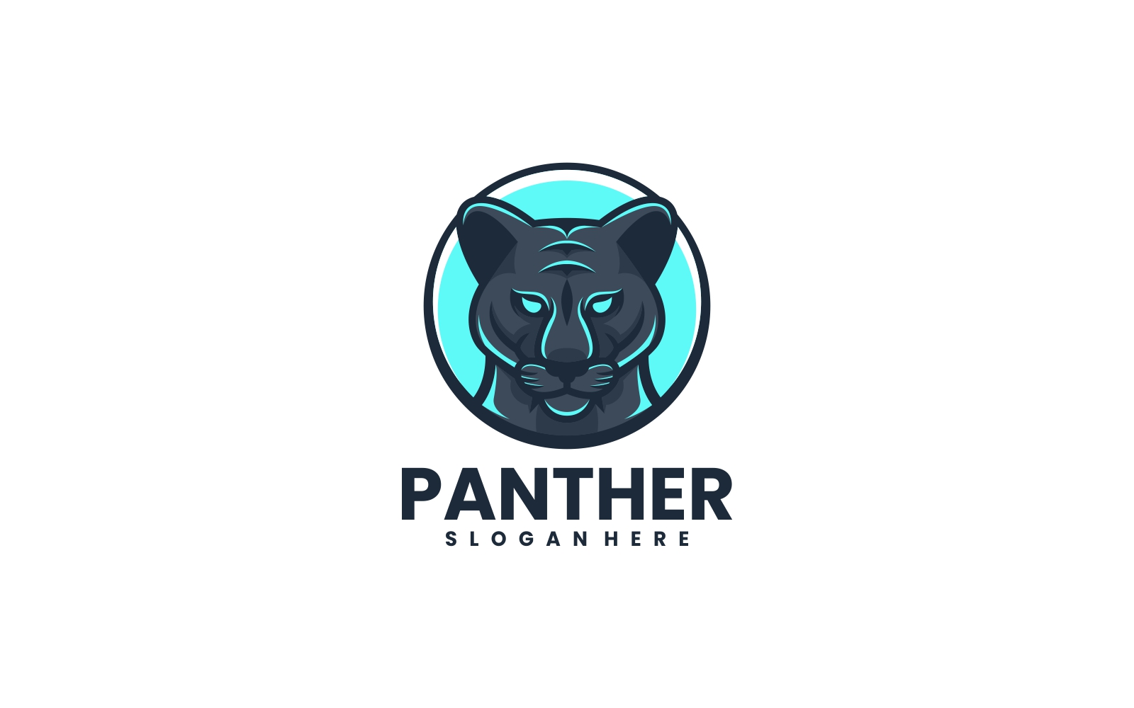 Panther Simple Mascot Logo