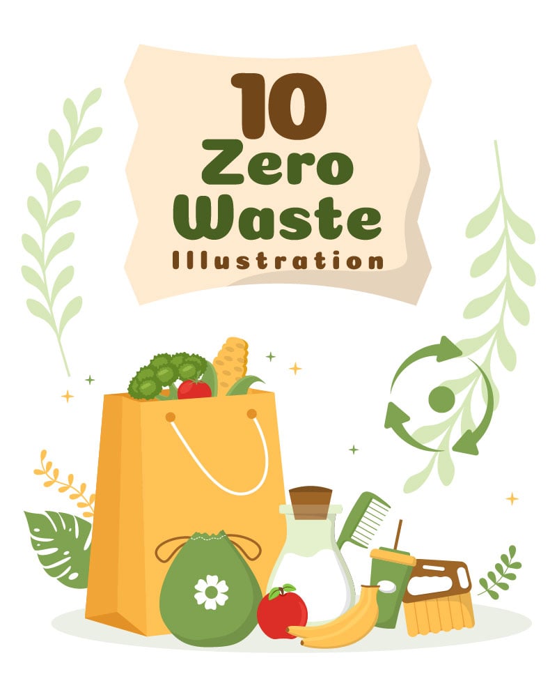 10 Zero Waste Illustration