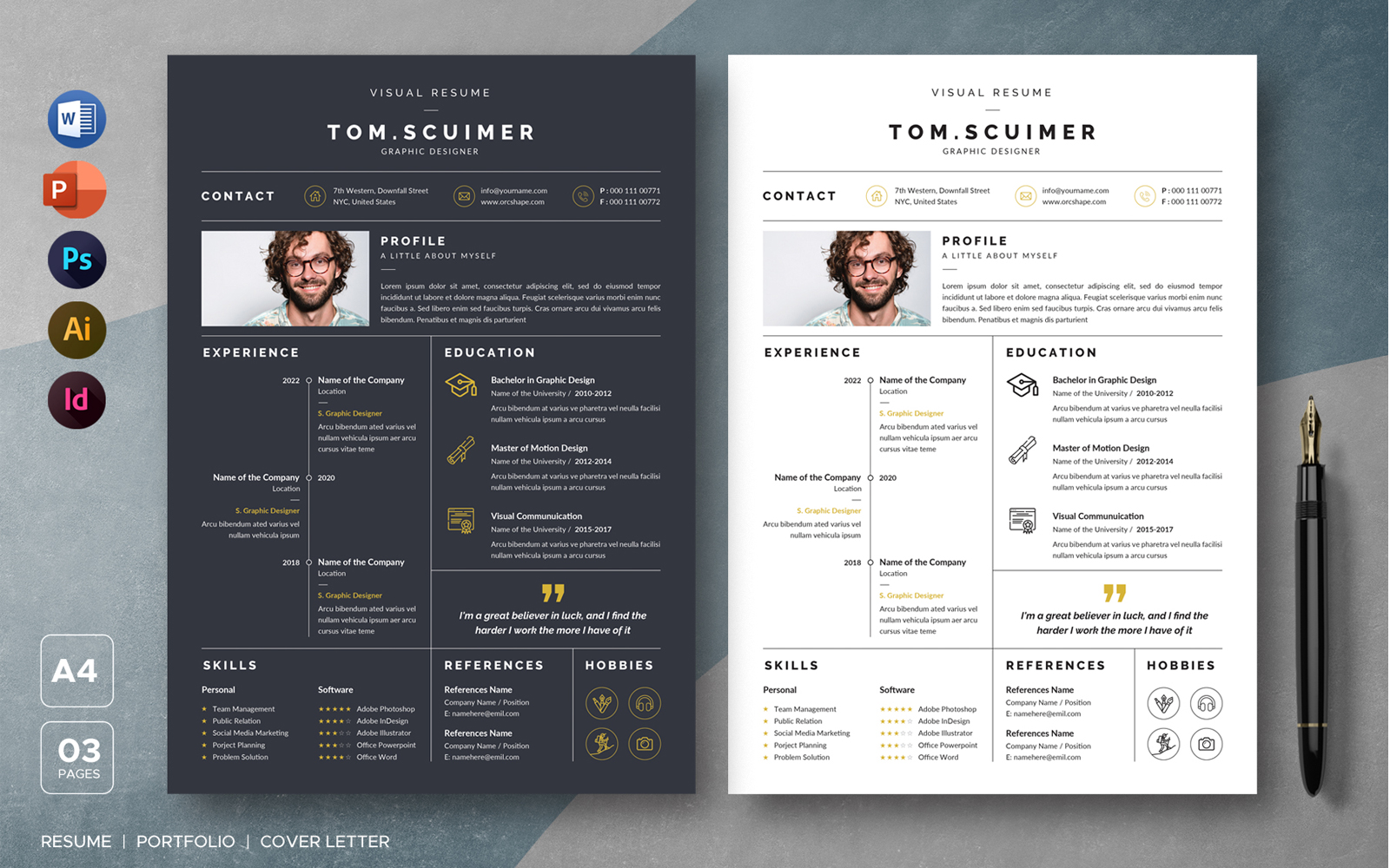 Visual Resume / CV Template