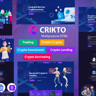 Crypto Investment Responsive Website Templates 275651
