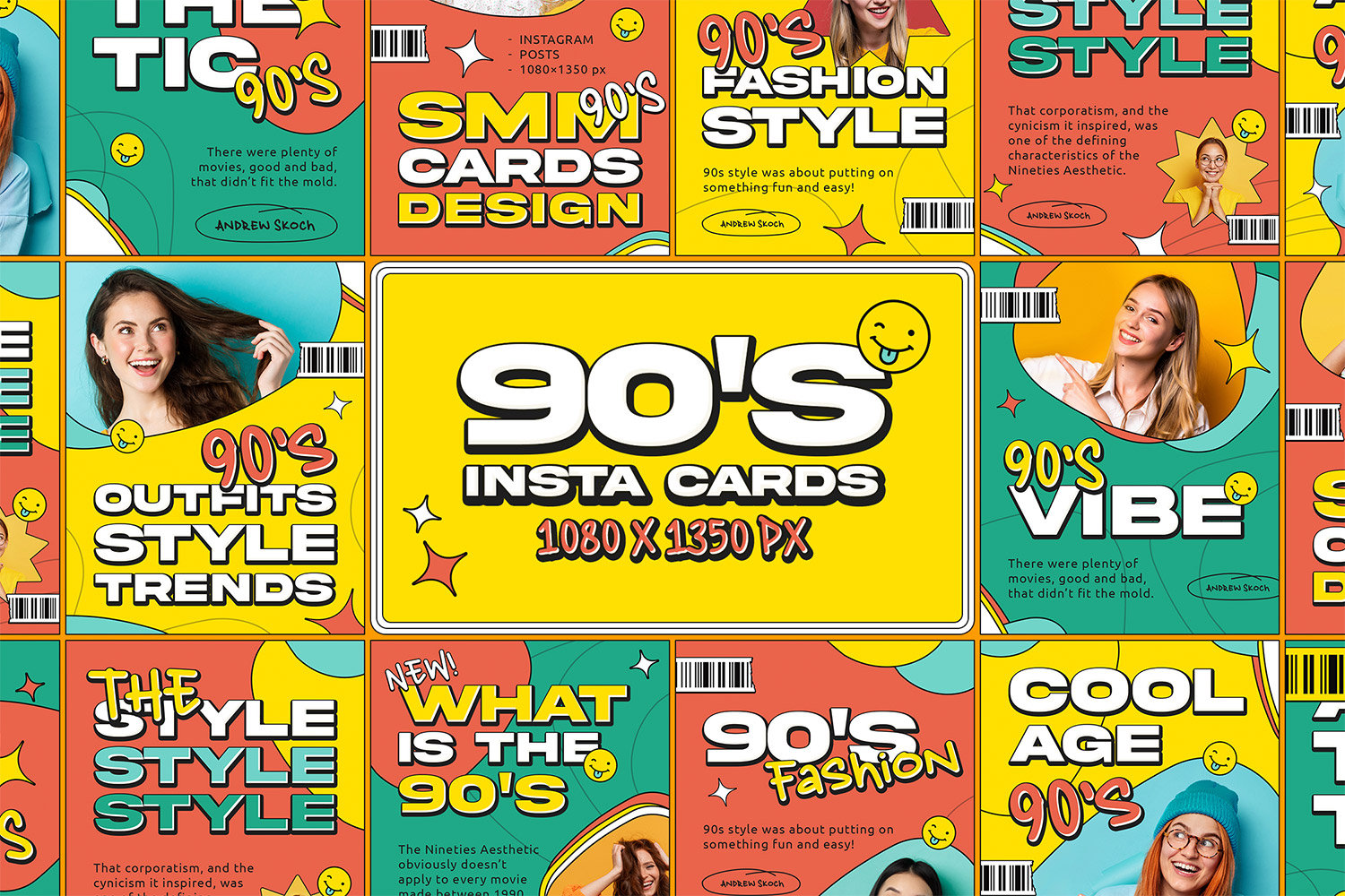 90s Style Instagram Cards