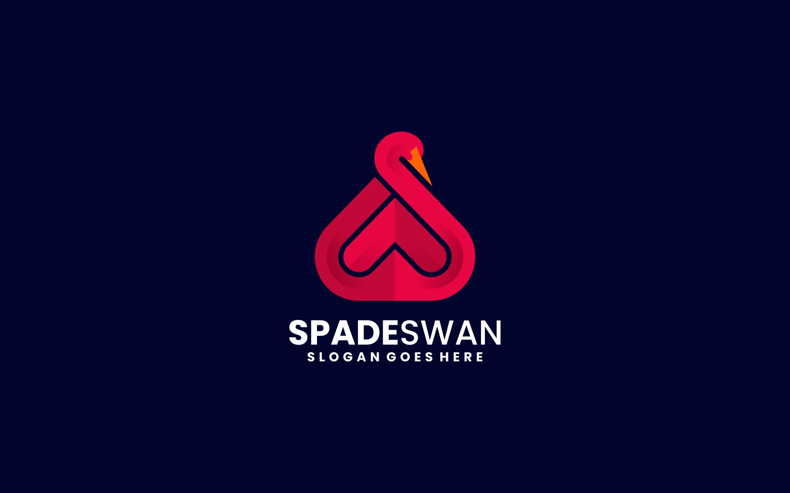 Spade Swan Gradient Logo Style
