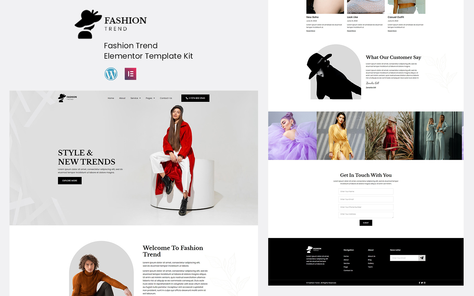 Fashion Trend - Ready to Use Elementor Template Kit