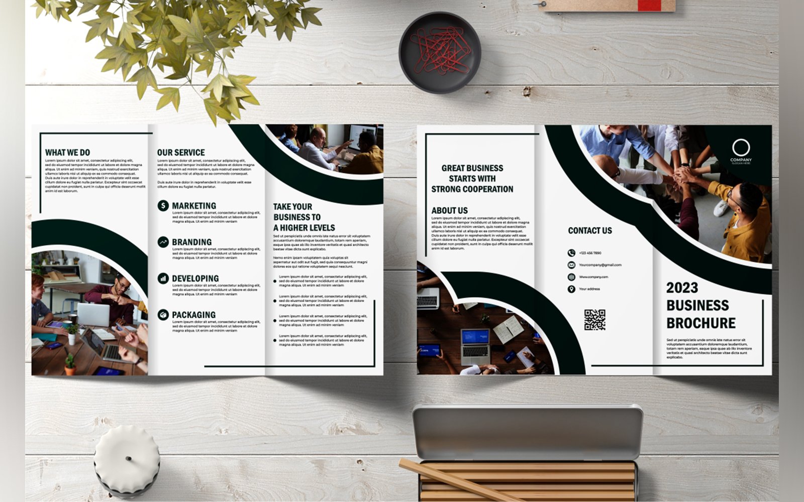 Business Tri-Fold Brochure Template