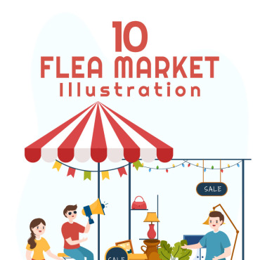 Market Flea Illustrations Templates 275751