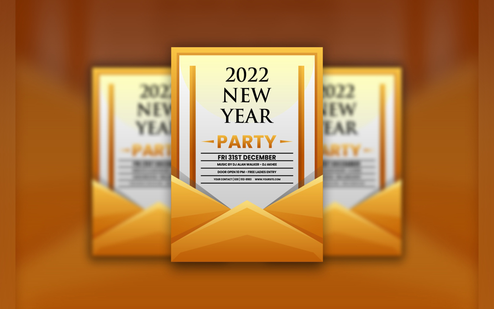 New Year Party Flyer Template Design