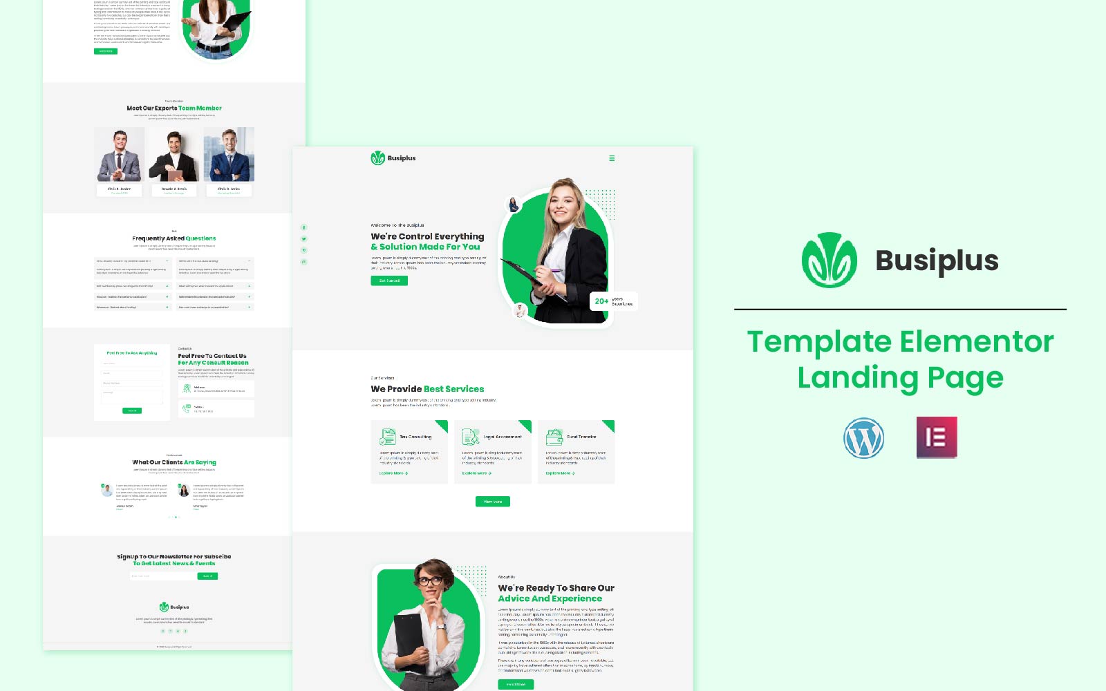 Busiplus  - Business Solution Elementor Landing Page