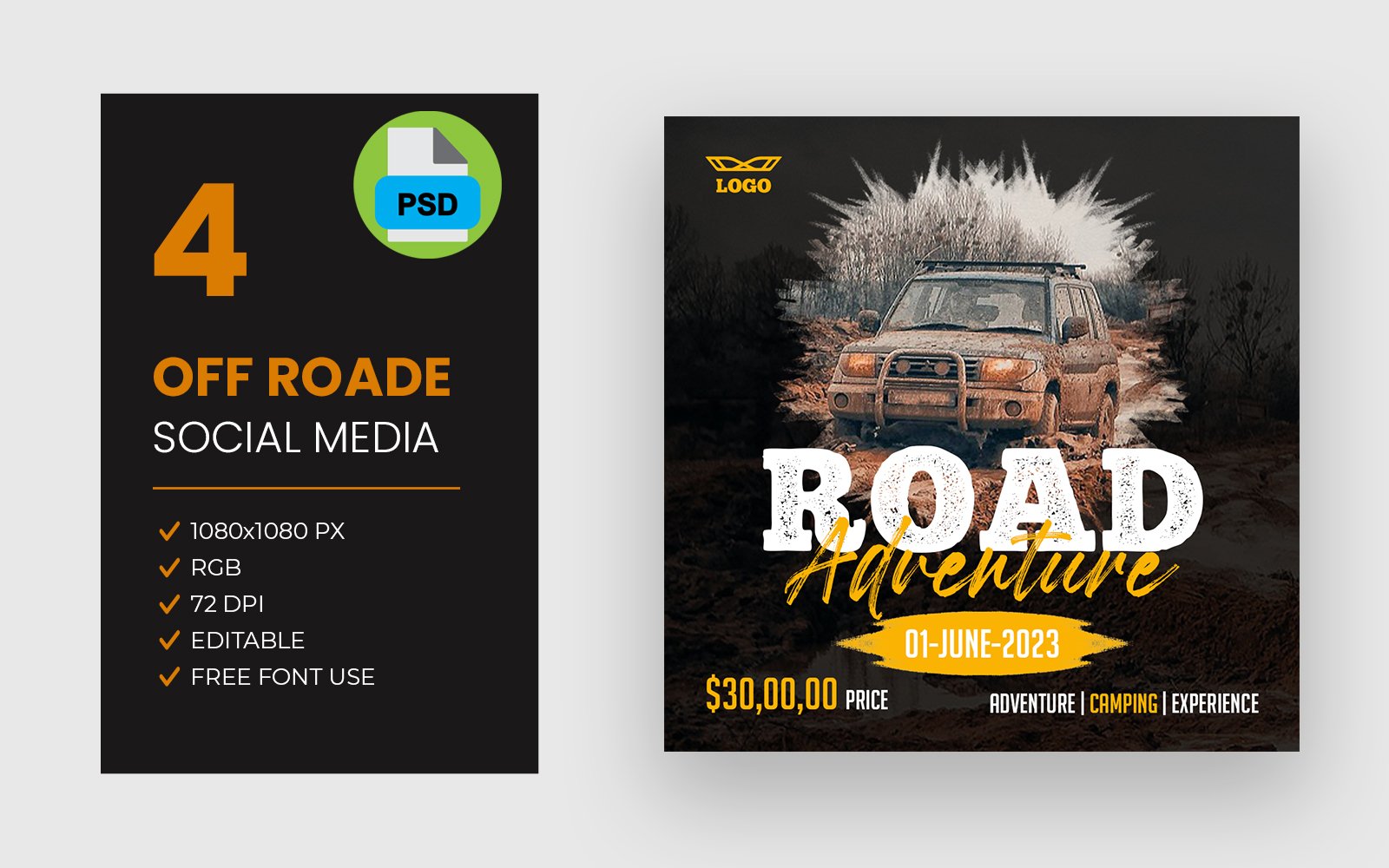 Off Road Social Media Facebook Instagram Post Bundle