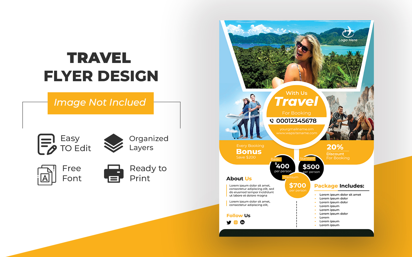 Travel Flyer Template  design