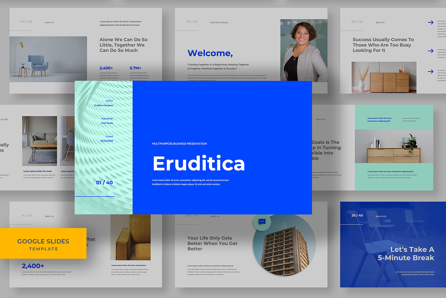 Eruditica - Minimalist Corporate Business Google Slides Template