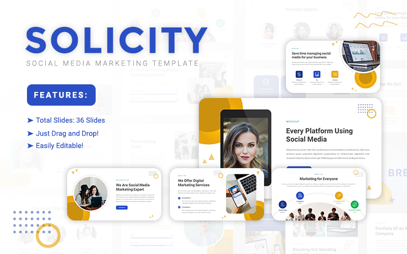 Solicity- Social Media Marketing Google Slides Presentation Template
