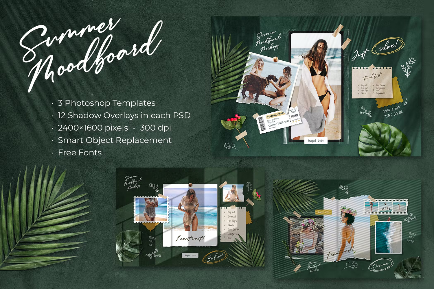 Summer Moodboard - 3 Templates