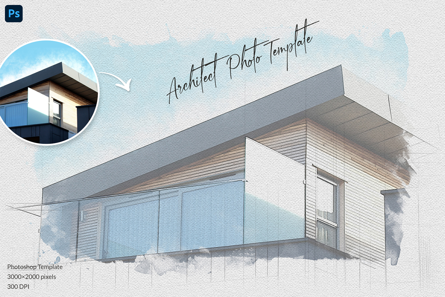 Architect Sketch Photo Template